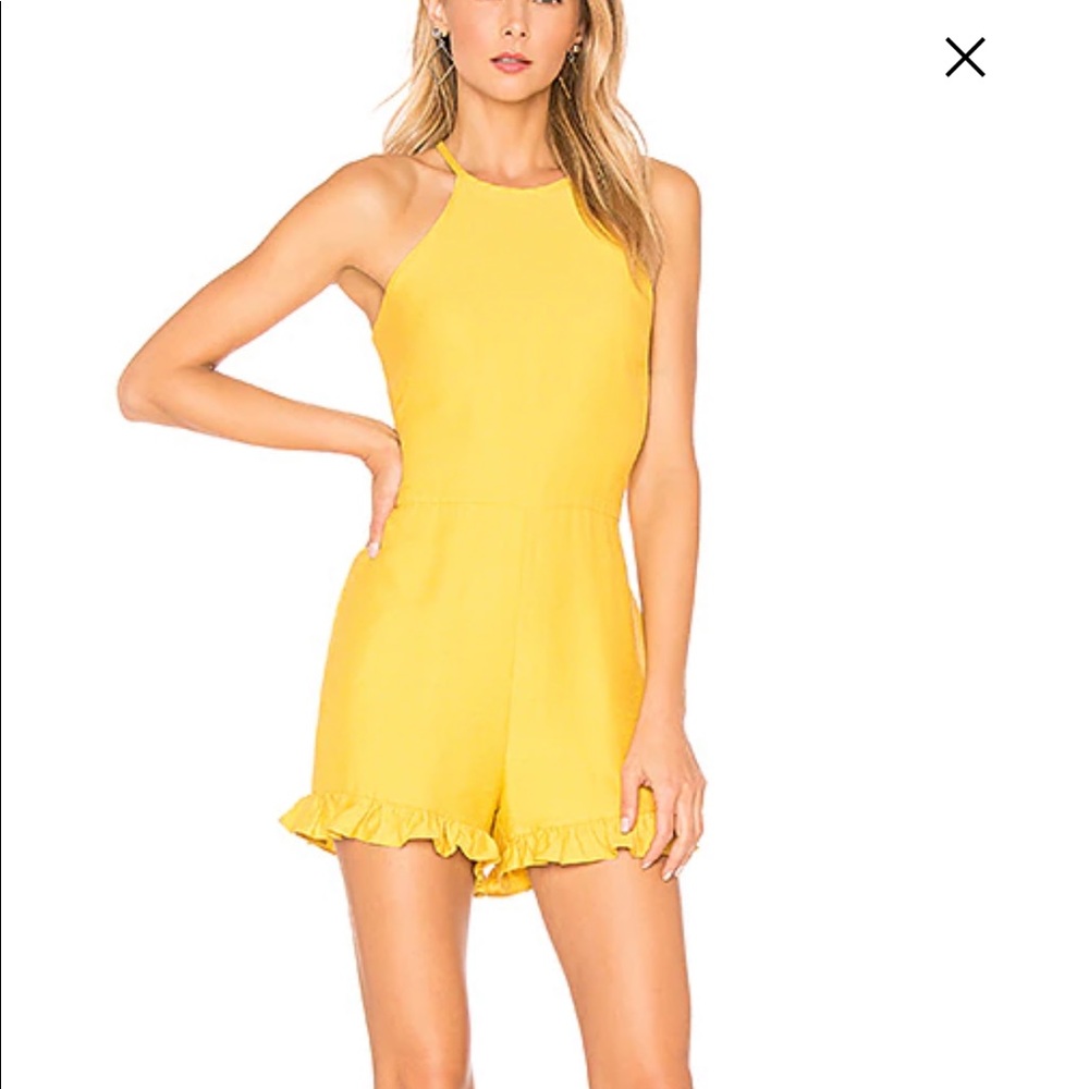 Endless Rose Ruffle Romper in Honey Yellow
